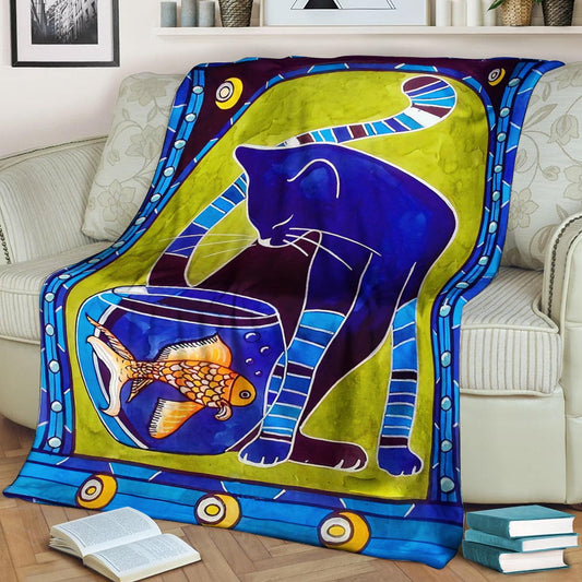 Cat BT190809F Sherpa Fleece Blanket