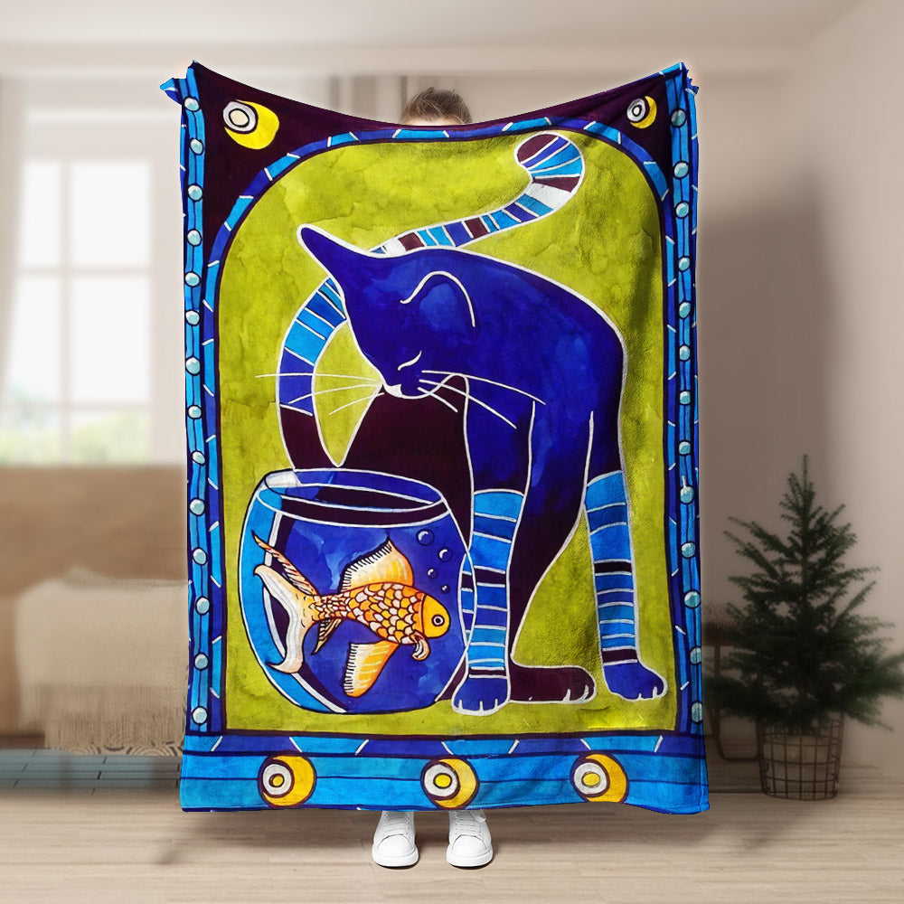 Cat BT190809F Sherpa Fleece Blanket