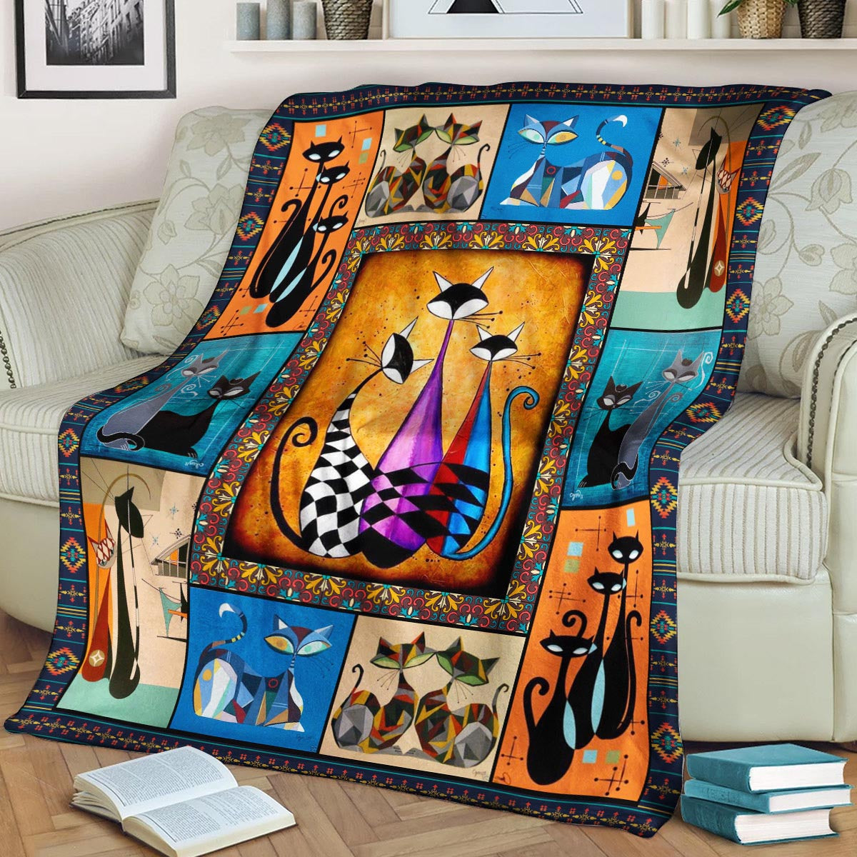 Cat BT220809F Sherpa Fleece Blanket