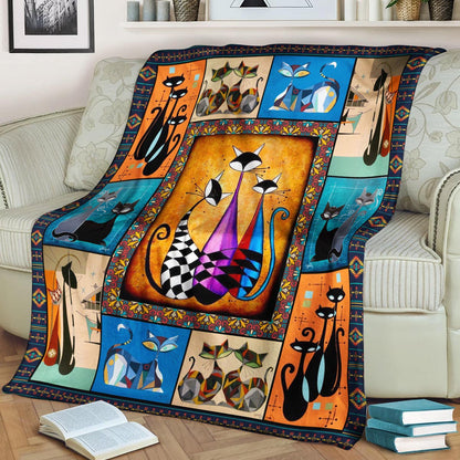 Cat BT220809F Sherpa Fleece Blanket