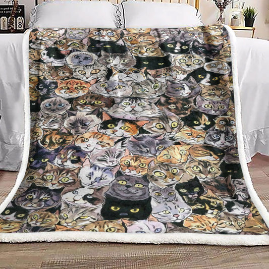 Cat BT2310064F Sherpa Fleece Blanket