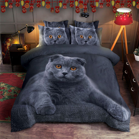 Cat Blue 3d HM1111023T Bedding Sets