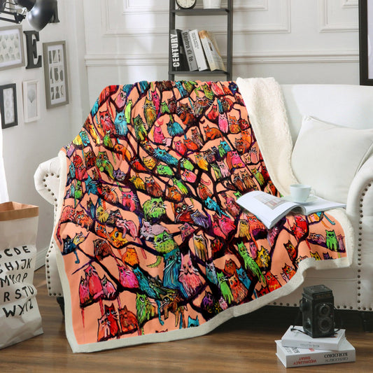 Cat CG060919TT Sherpa Fleece Blanket