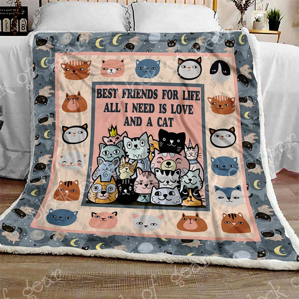 Cat CL0210048MDF Sherpa Fleece Blanket