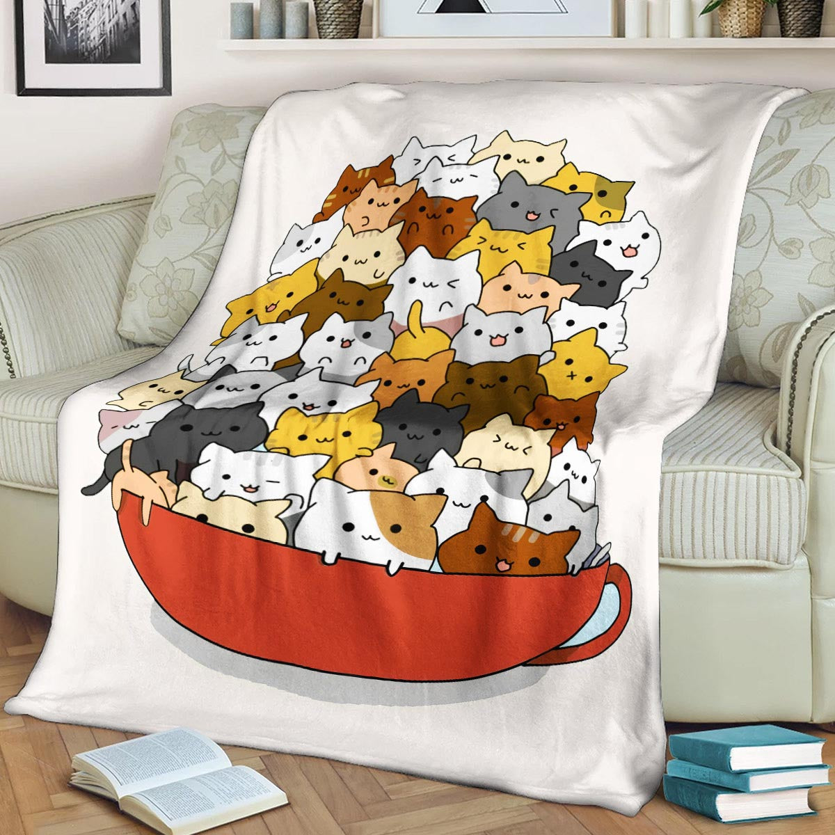 Cat CL1208115MD Sherpa Fleece Blanket