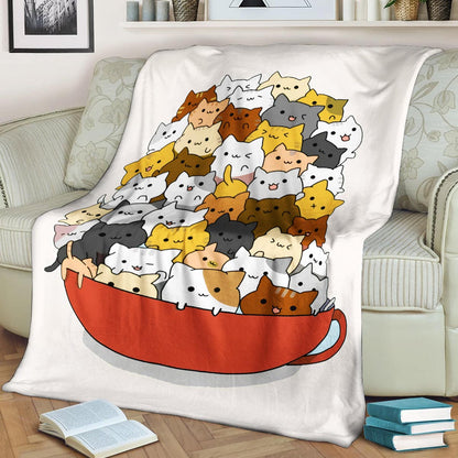 Cat CL1208115MD Sherpa Fleece Blanket