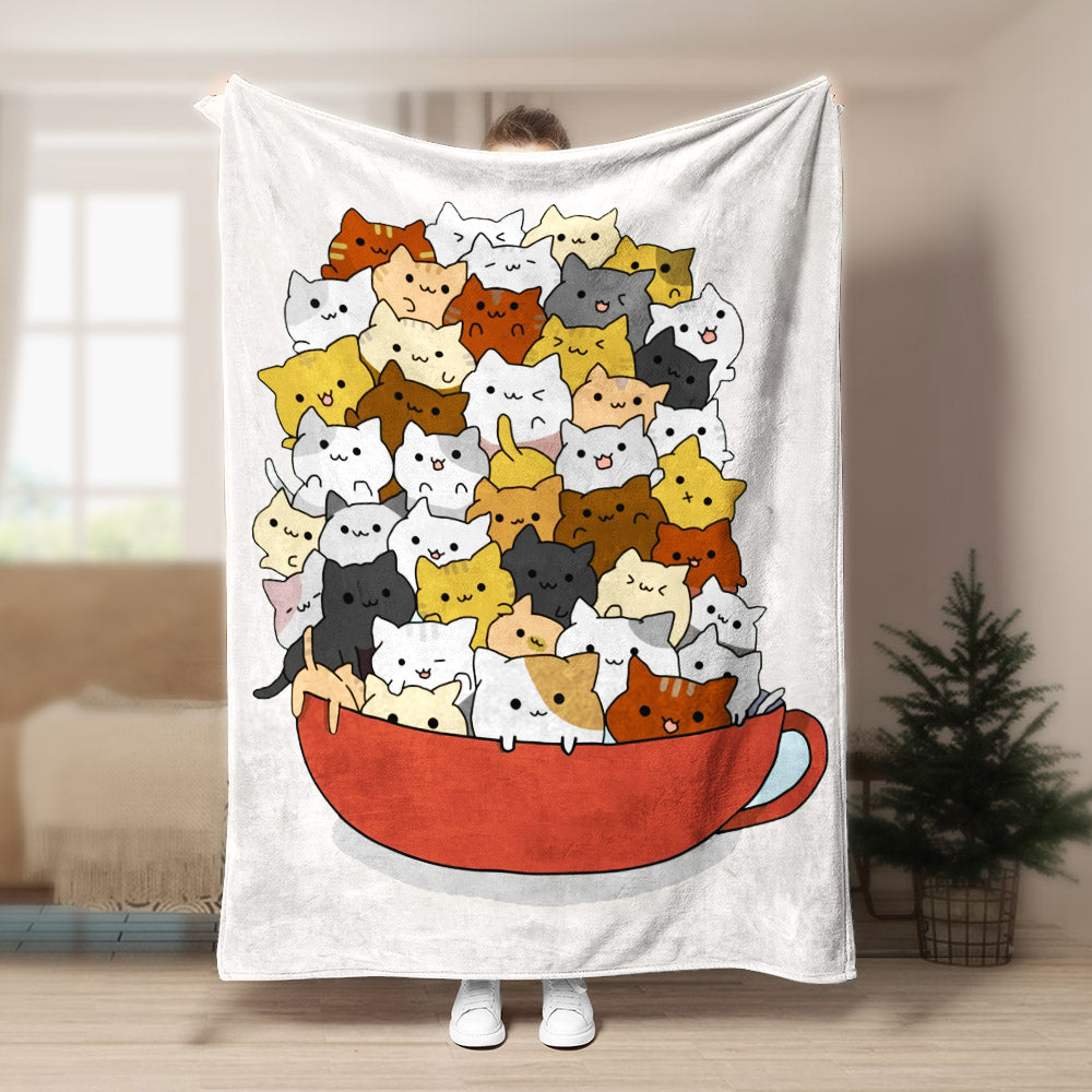 Cat CL1208115MD Sherpa Fleece Blanket
