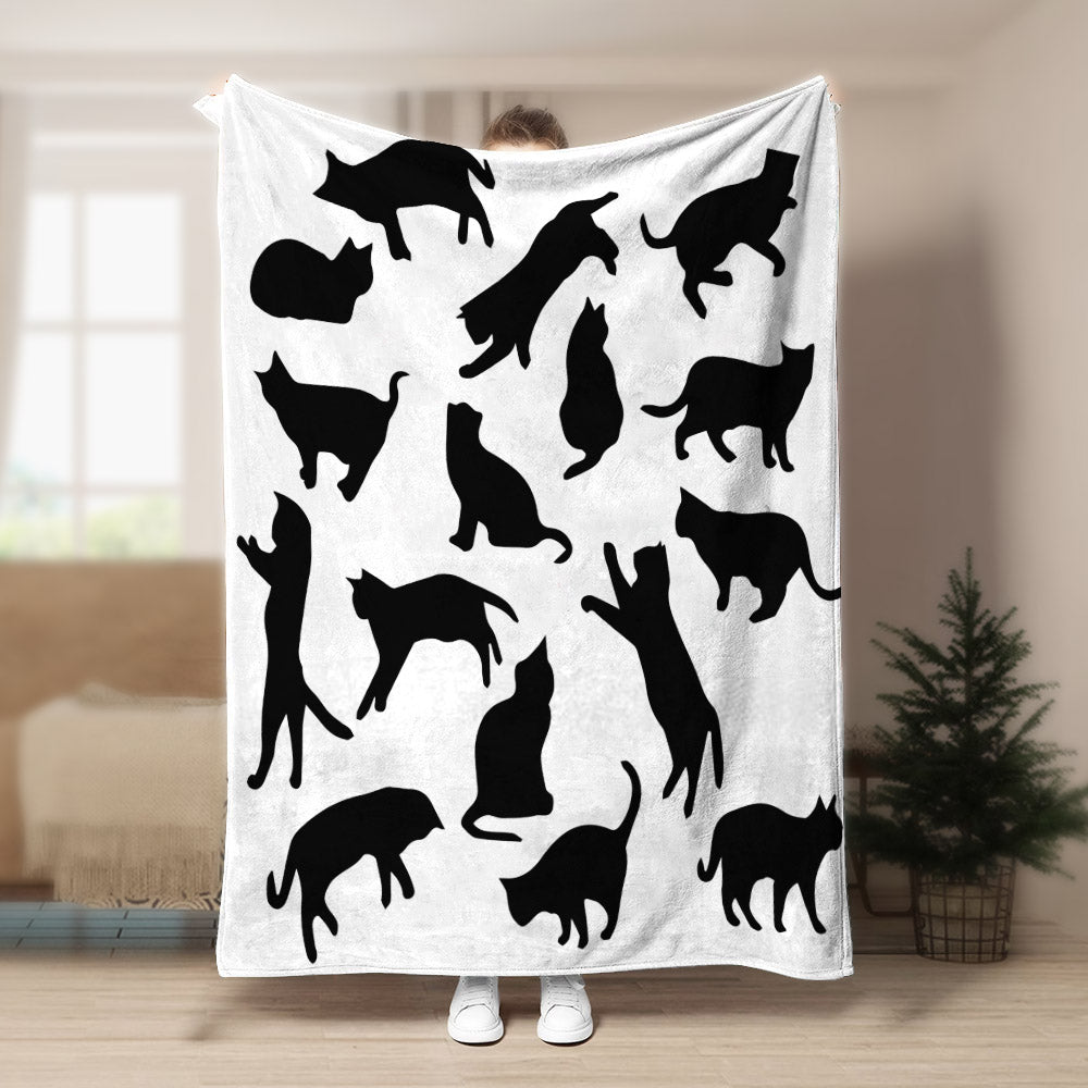 Cat CL1208116MD Sherpa Fleece Blanket