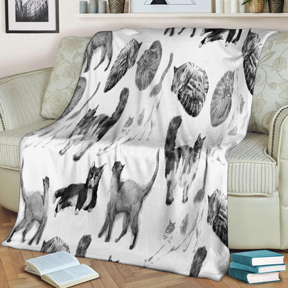 Cat CL140815MD Sherpa Fleece Blanket