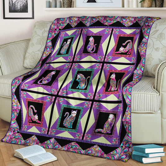Cat CL170812MD Sherpa Fleece Blanket