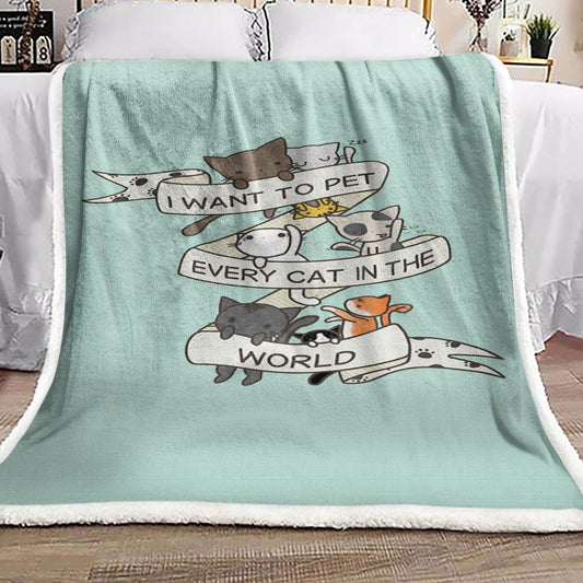 Cat CL19100106MDF Sherpa Fleece Blanket