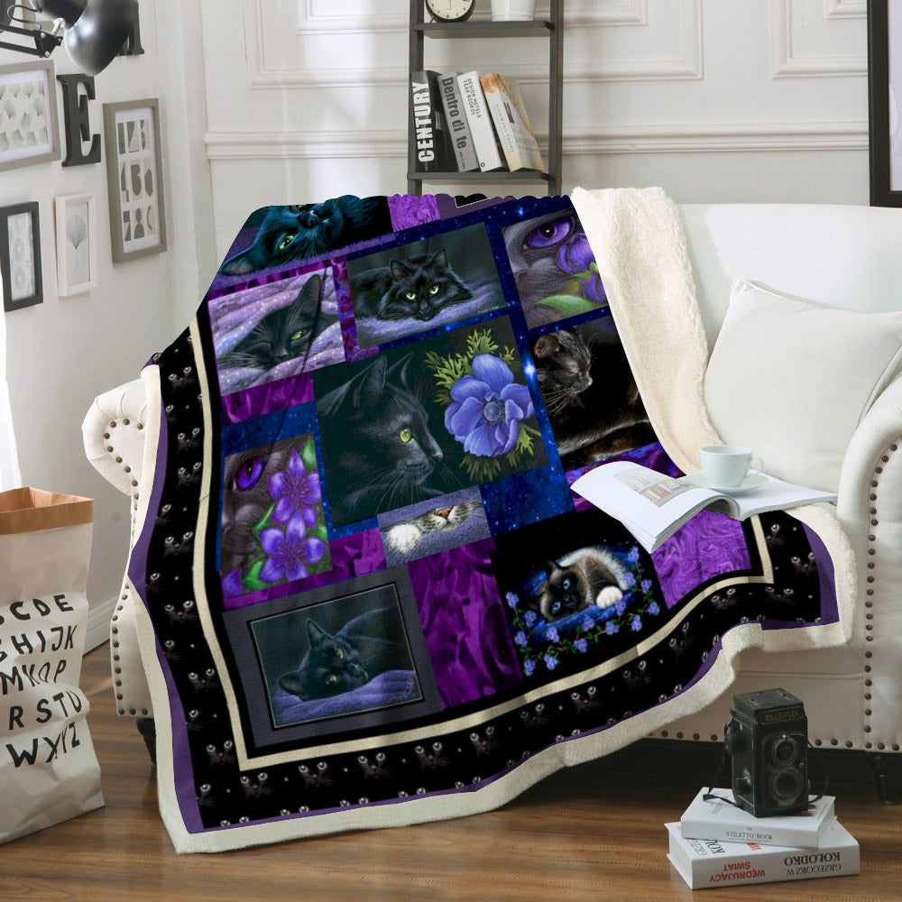 Cat CL240904MDF Sherpa Fleece Blanket
