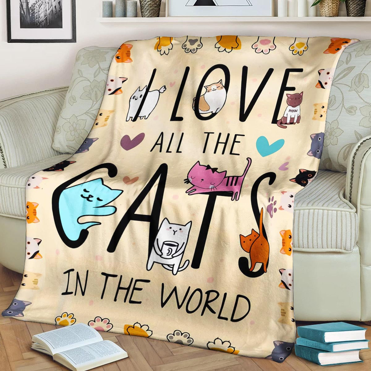 Cat CL260816MDF Sherpa Fleece Blanket