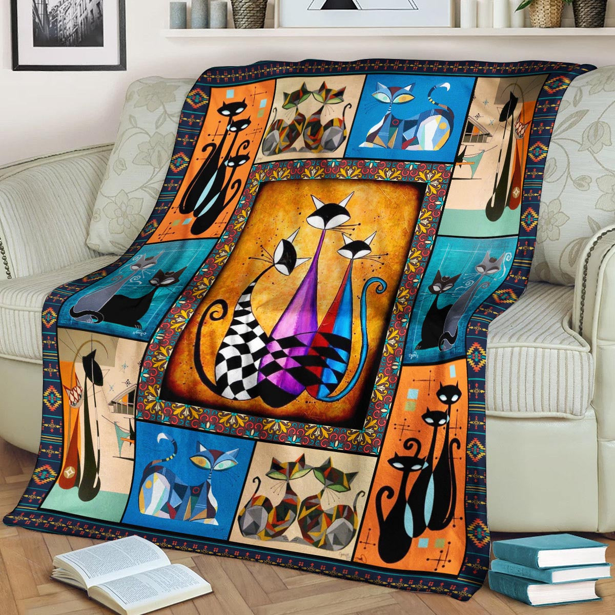 Cat CL280811MDF Sherpa Fleece Blanket