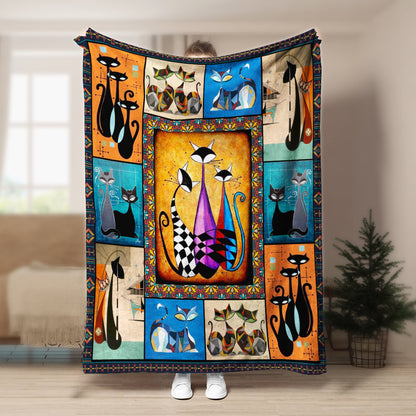 Cat CL280811MDF Sherpa Fleece Blanket