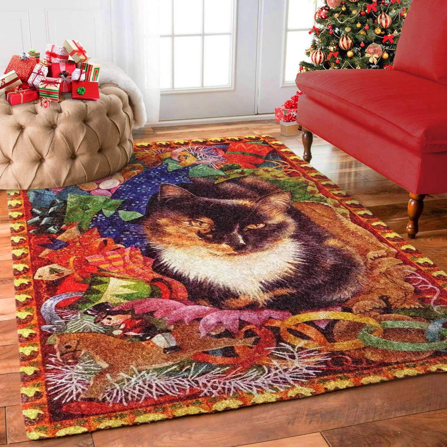 Cat Christmas TT1311026M Rug