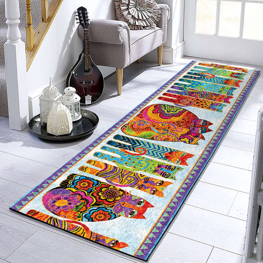 Cat Colorful VD2510091RU Runner Rug