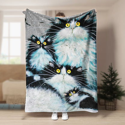 Cat DD070916F Sherpa Fleece Blanket