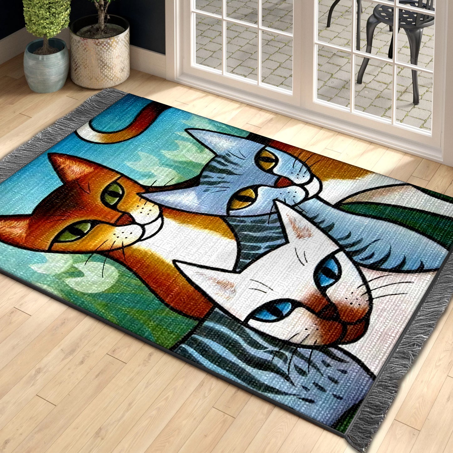 Cat DD230811O Decorative Floor-cloth