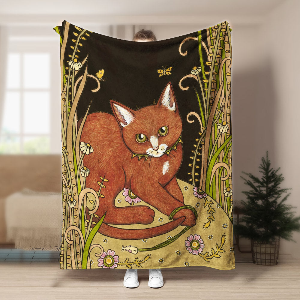 Cat DD270808F Sherpa Fleece Blanket