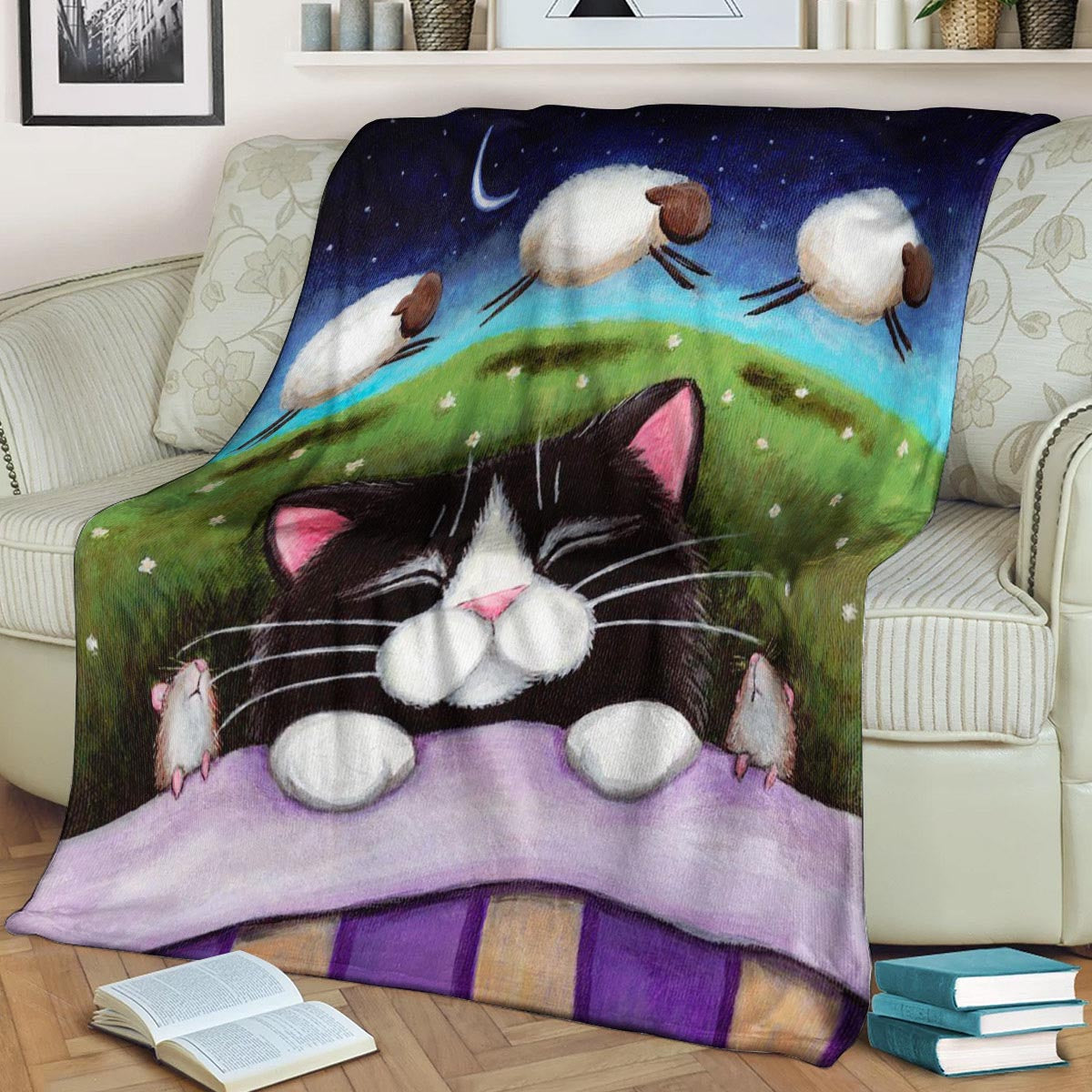 Cat DV170928F Sherpa Fleece Blanket