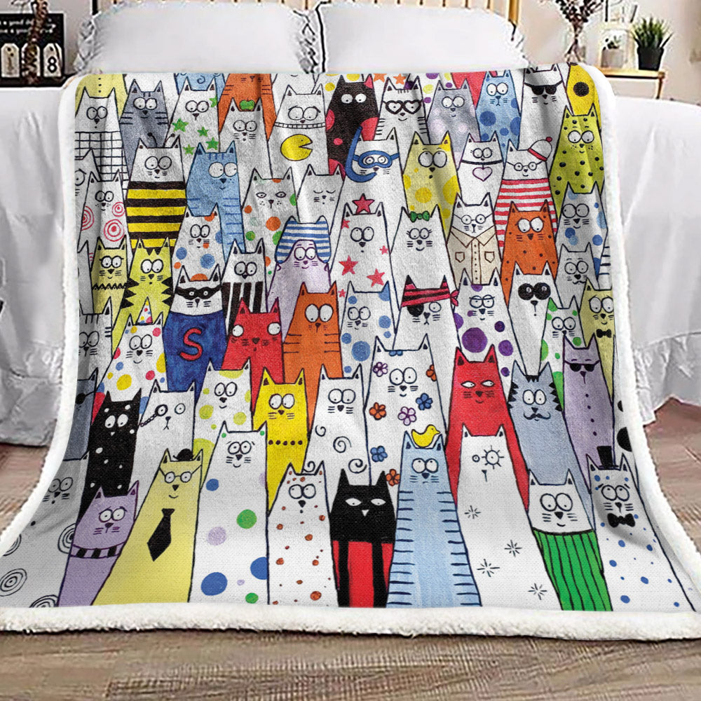 Cat Doodle DN2910036F Sherpa Fleece Blanket