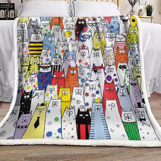 Cat Doodle DN2910036F Sherpa Fleece Blanket