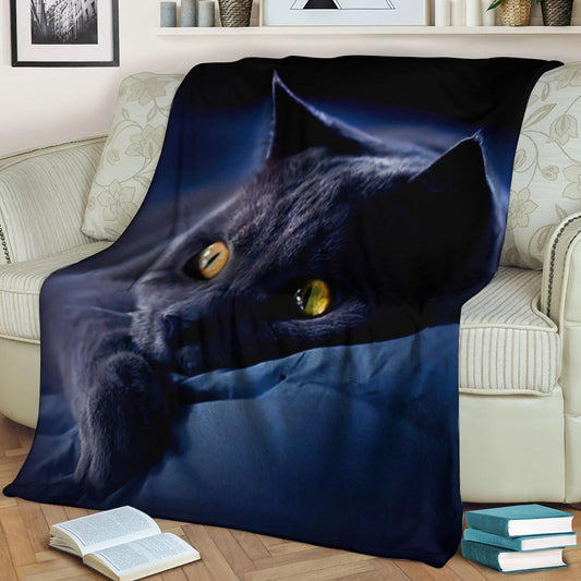 Cat HM0809040TT Sherpa Fleece Blanket