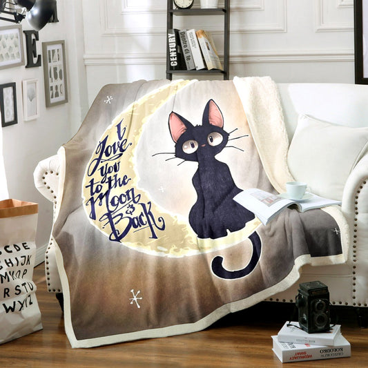 Cat HM1411044TT Sherpa Fleece Blanket