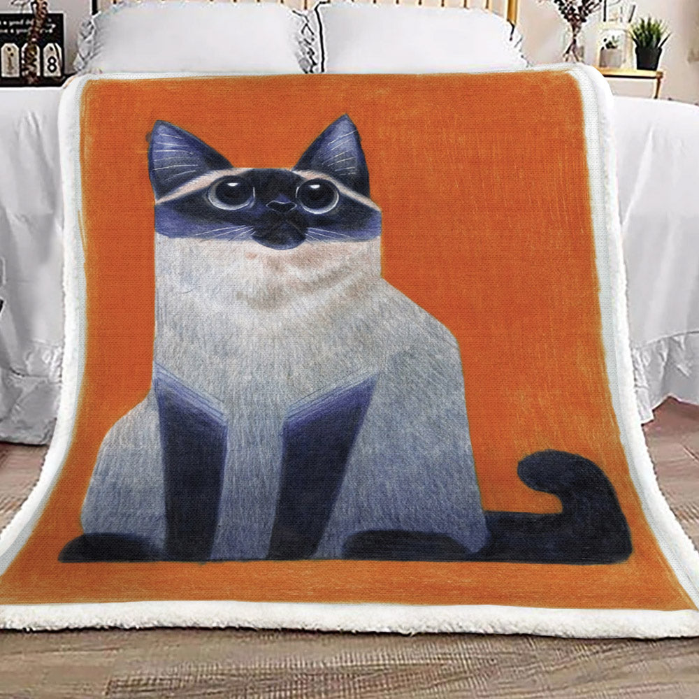 Cat HT1110032TT Sherpa Fleece Blanket