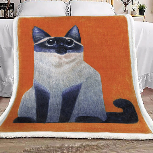 Cat HT1110032TT Sherpa Fleece Blanket