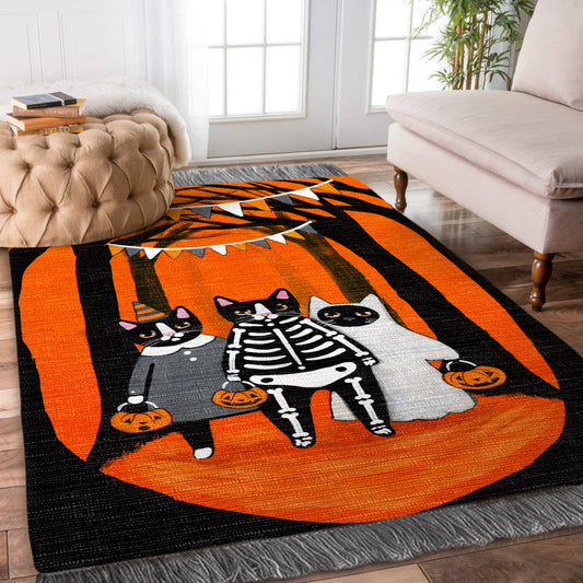 Cat Halloween BL280822O Decorative Floor-cloth