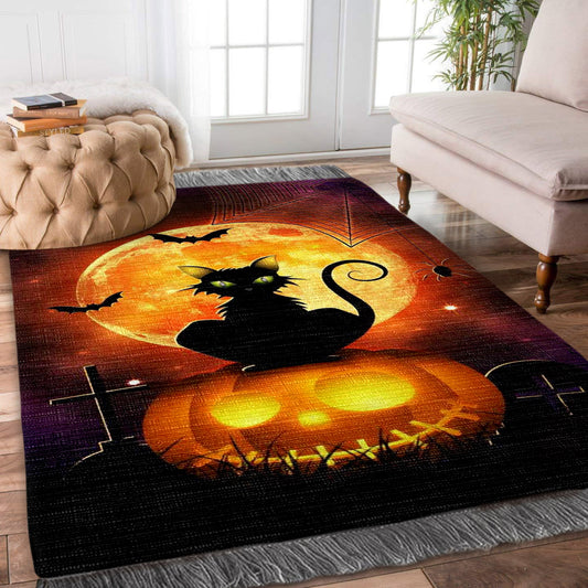 Cat Halloween HN280823O Decorative Floor-cloth