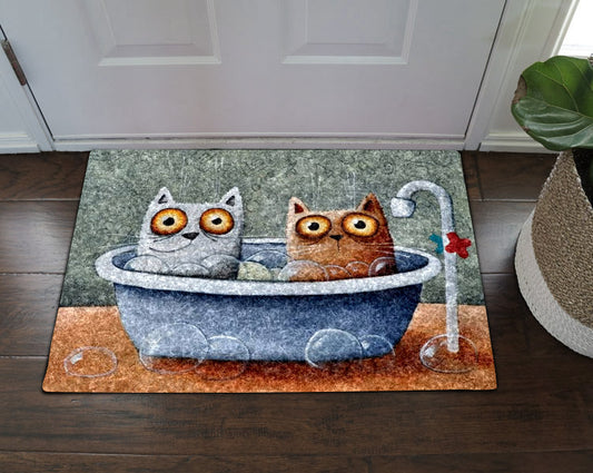 Cat In Bath DD23100044D Non-slip Door mats