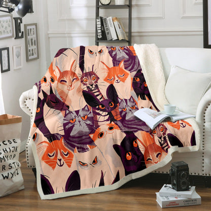 Cat NN050921TT Sherpa Fleece Blanket