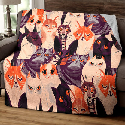 Cat NN050921TT Sherpa Fleece Blanket