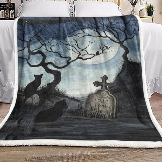 Cat NT280923F Sherpa Fleece Blanket