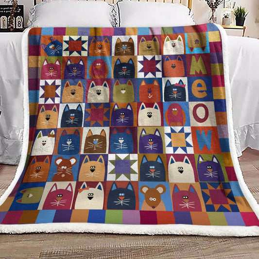Cat Nip HN121026F Sherpa Fleece Blanket