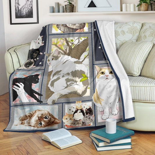 Cat Photo CLM3010117S Sherpa Fleece Blanket