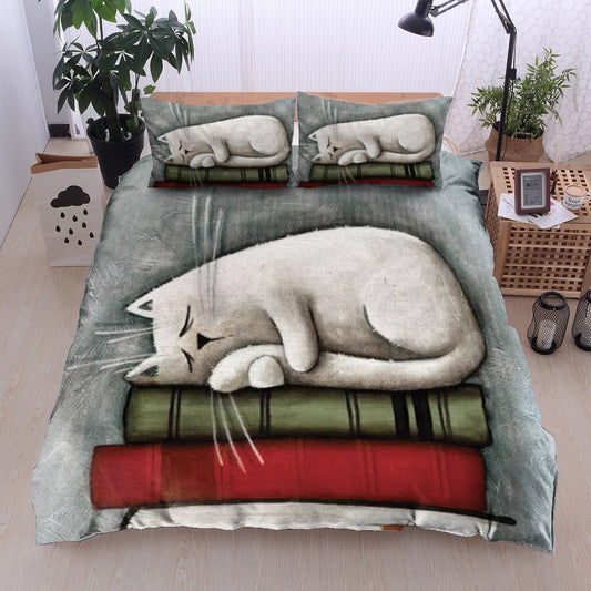 Cat Sleep On Book DD19100028B Bedding Sets