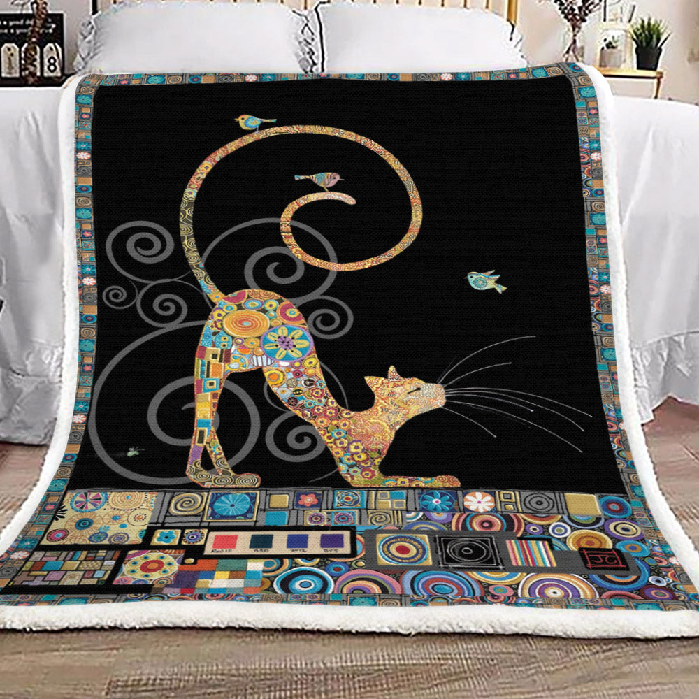Cat TN2509016TT Sherpa Fleece Blanket