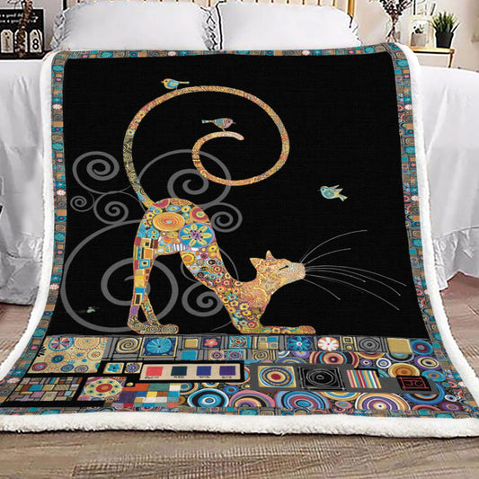 Cat TN2509016TT Sherpa Fleece Blanket