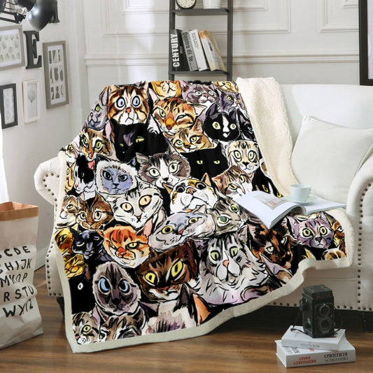 Cat TN280811TT Sherpa Fleece Blanket