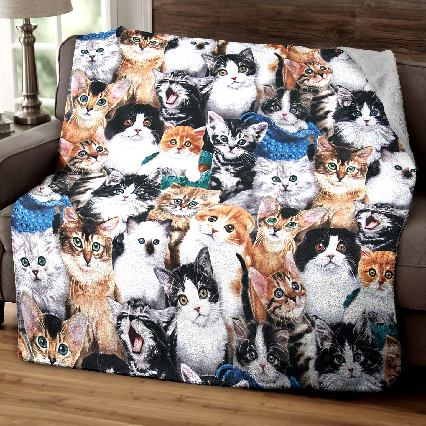 Cat TT290814TT Sherpa Fleece Blanket
