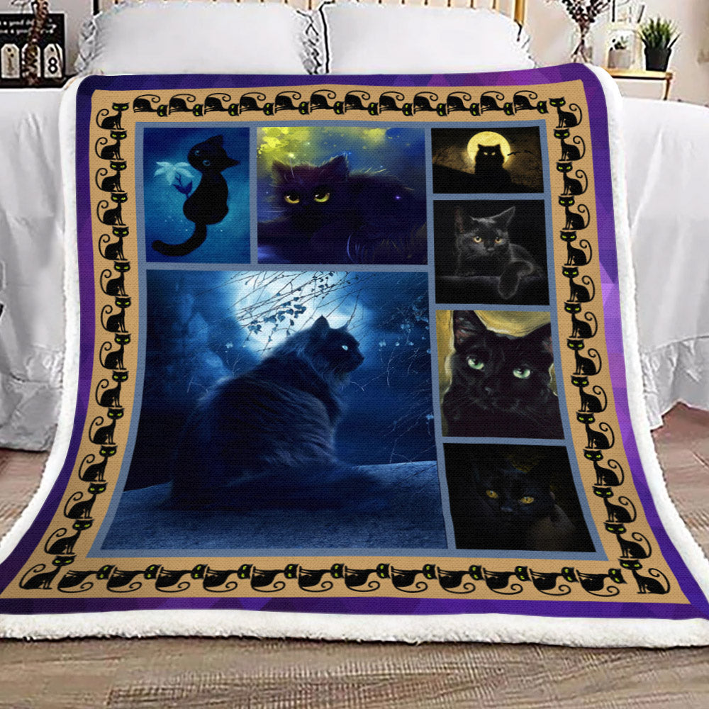 Cat YH25100916F Sherpa Fleece Blanket