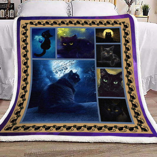 Cat YH25100916F Sherpa Fleece Blanket