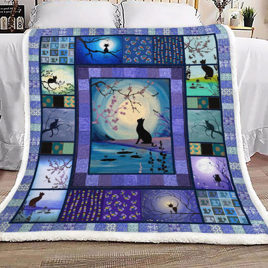 Cat YH25100928F Sherpa Fleece Blanket
