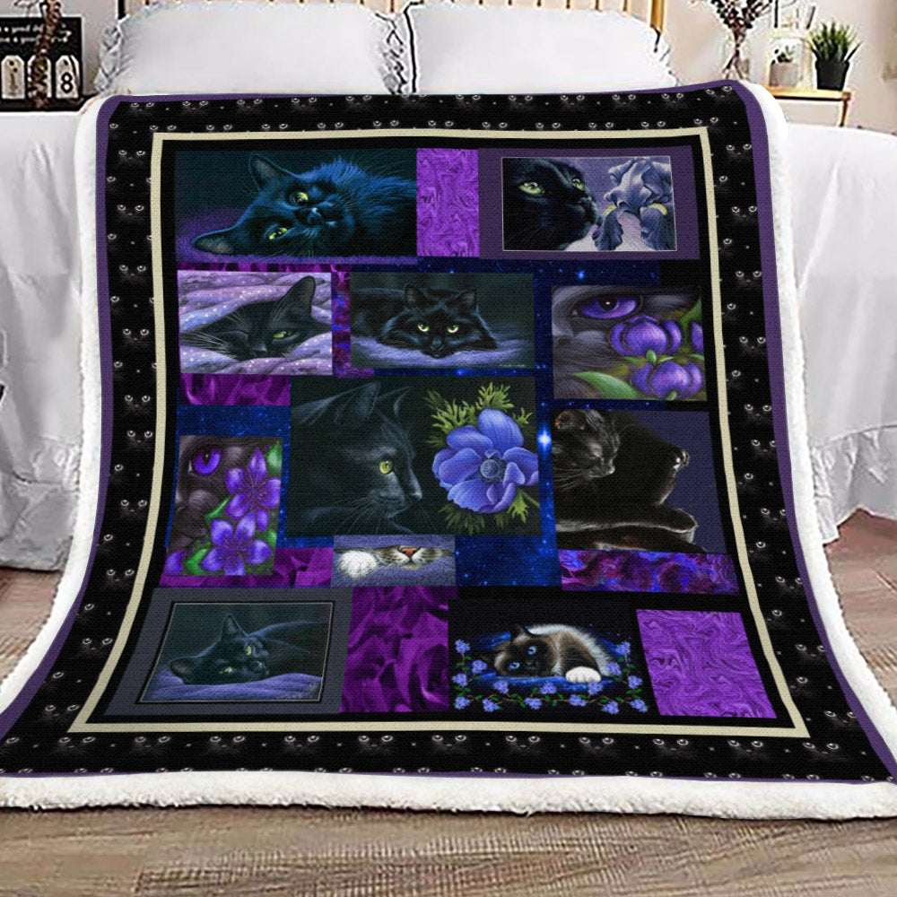 Cat YH25100958F Sherpa Fleece Blanket