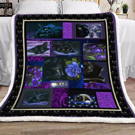 Cat YH25100958F Sherpa Fleece Blanket