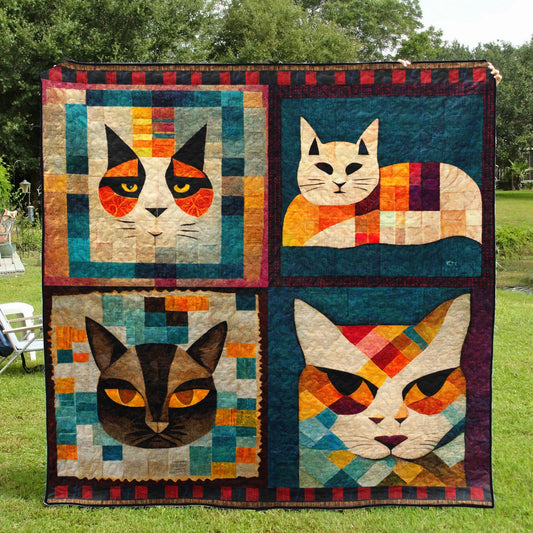 Cat Portraits Quilt Blanket TD111002Y